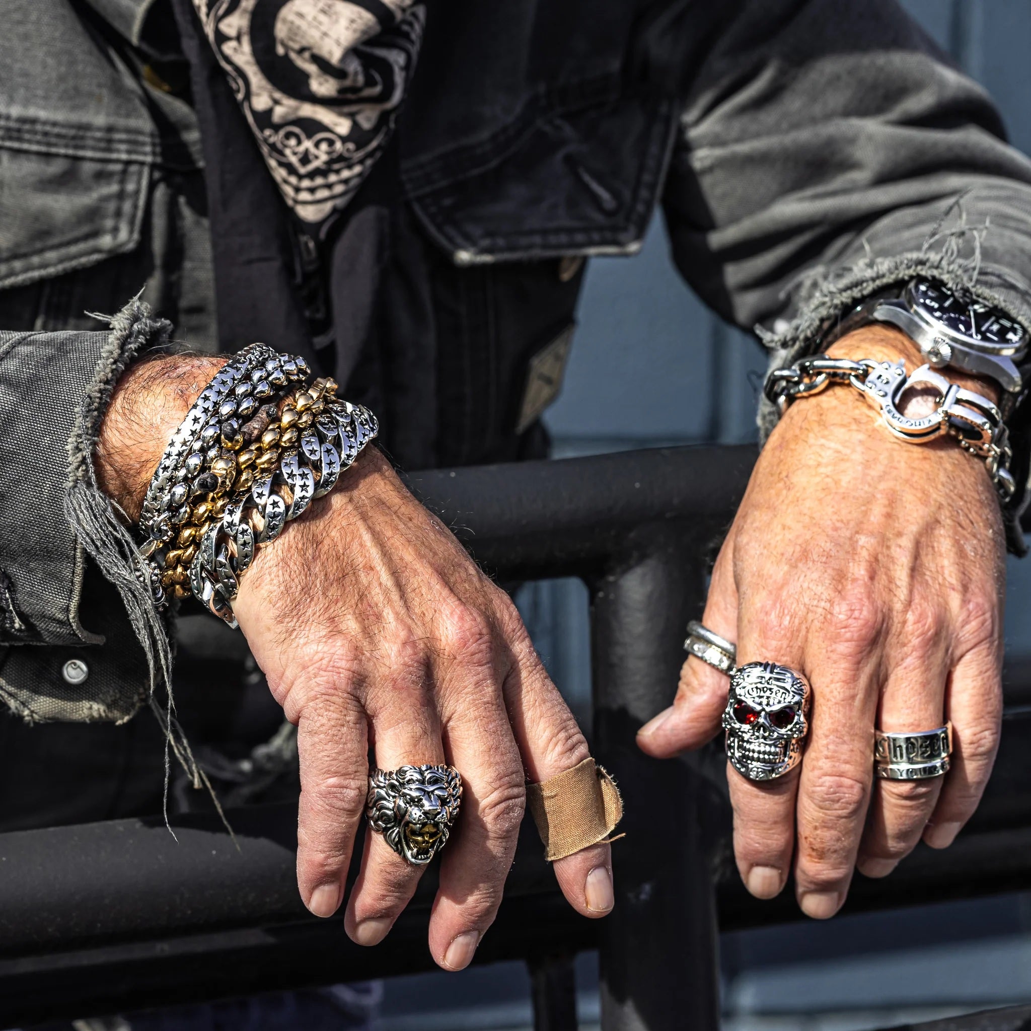 Bold men's jewelry has become an emblem of style and attitude, reshaping the narrative of fashion jewelry for men. In the realm of biker fashion, accessories hold a distinctive role in shaping a statement look.