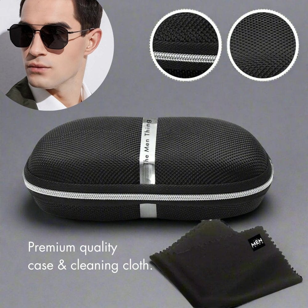 2131 - COSMIC FADE - HD Polarised Sunglasses for Men - UV400 Protection, Stainless Steel Frame - Black Grey - THE MEN THING