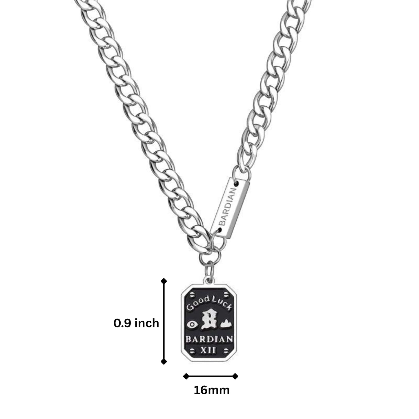 ARC LUCK - 16mm Titanium Steel Pendant with 20 to 22inch Adjustable Chain for Men & Boys — SS Pendant/ Necklace for Men | THE MEN THING