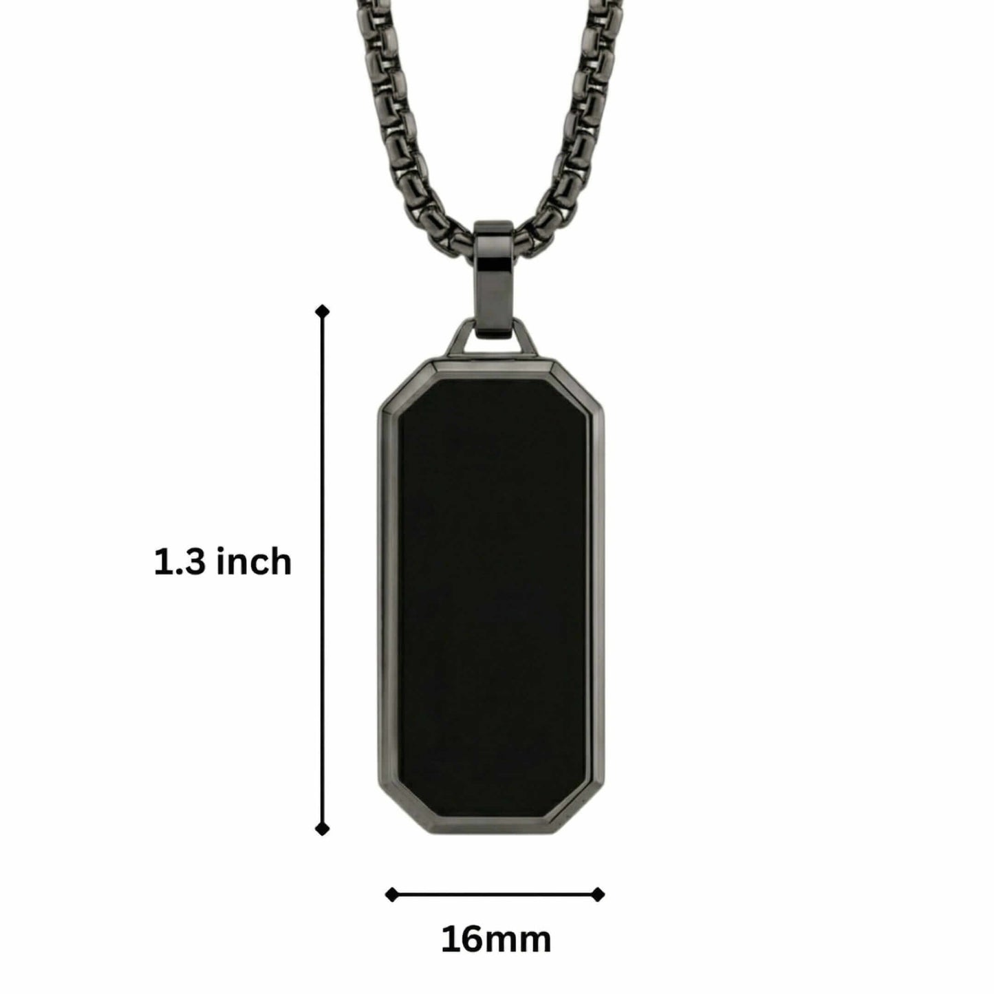 BLACK HAWK CREST - Pure Stainless Steel 23inch Round box 4mm Chain for Men, European trending Style for Men & Boy — SS Pendant/ Necklace for Men | THE MEN THING
