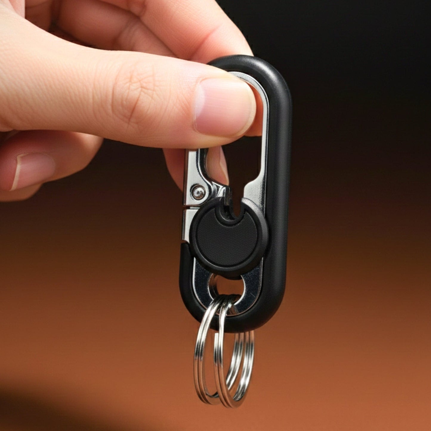 BLAZE CLIP BLACK - Stainless Steel Keychain for Men & Boy - THE MEN THING