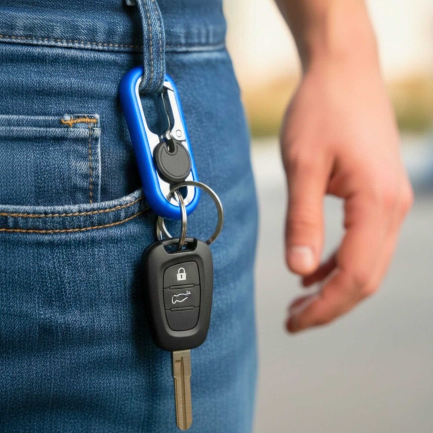 BLAZE CLIP BLUE - Stainless Steel Keychain for Men & Boy — KeyChains for Men | THE MEN THING