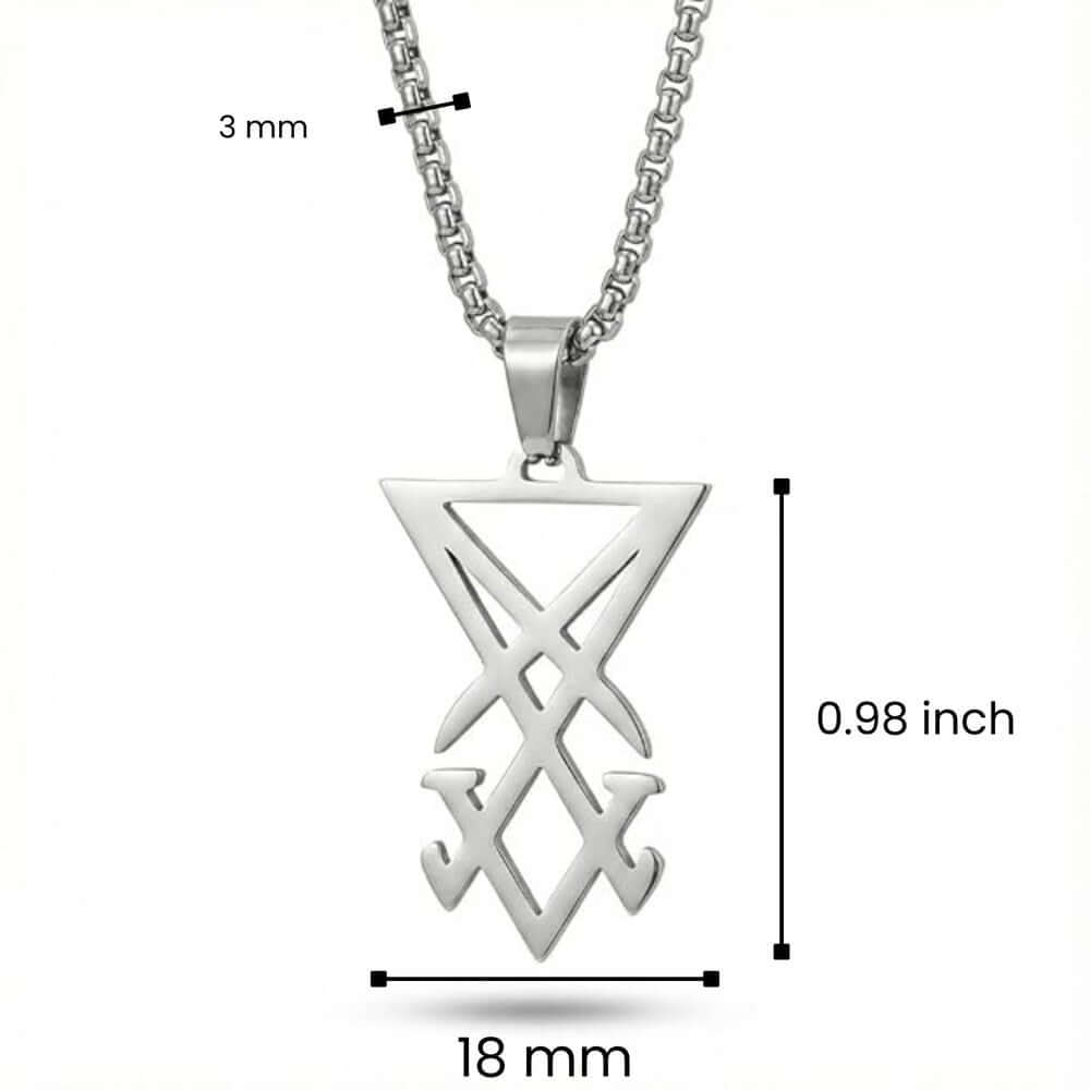 CELESTIAL ARC - Titanium Steel Pendant with 24inch Round Box Chain for Men & Boys — SS Pendant/ Necklace for Men | THE MEN THING