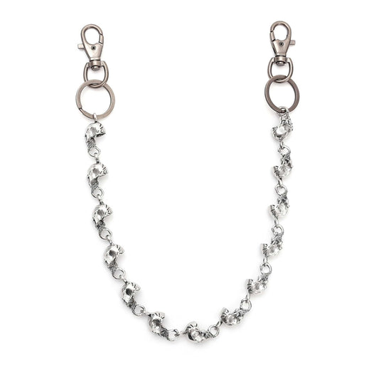 CLASSIC SKULL - Antique Steel 15mm Titanium Steel Heavy Biker Chain for Jeans with Lobster Clasps for Men & Boys - 23 inch - THE MEN THING