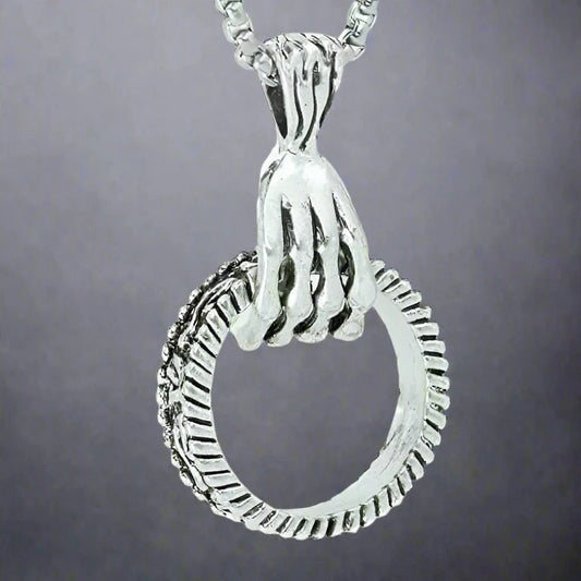 CLAW HAND - Alloy Pendant with Stainless Steel 24inch Round Box Chain, European trending Style for Men & Boys — SS Pendant/ Necklace for Men | THE MEN THING