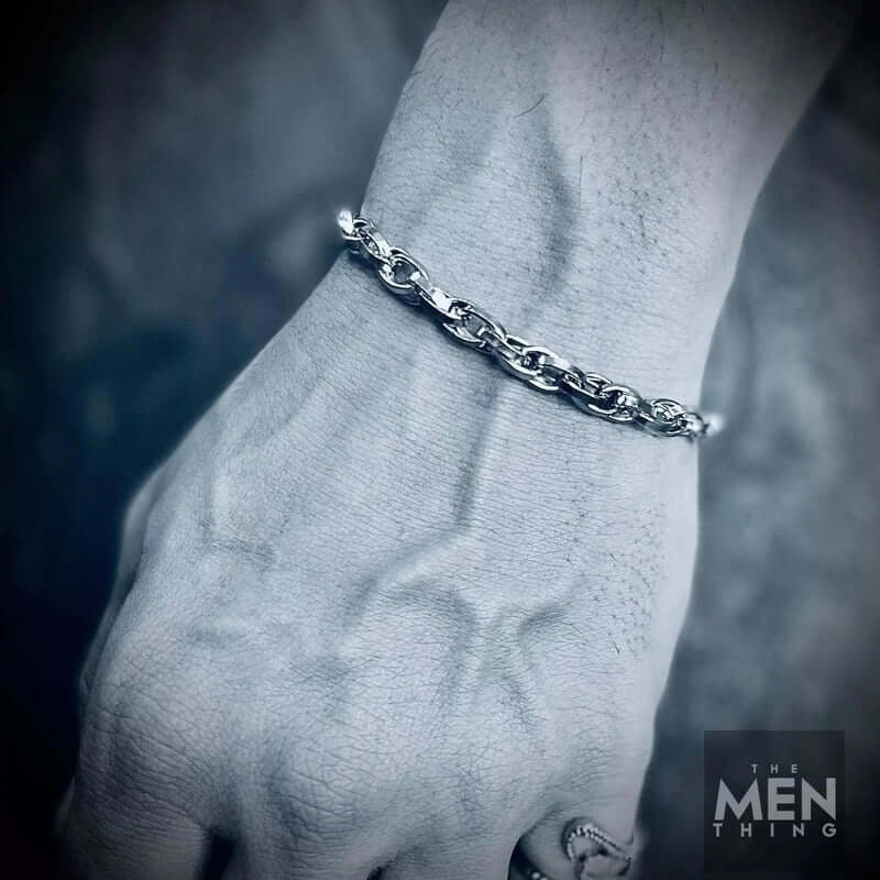 CLIPLINK - 8mm Stainless Steel Bracelet, American Style - 8 inch for Men & Boys — Steel Bracelets for Men | THE MEN THING