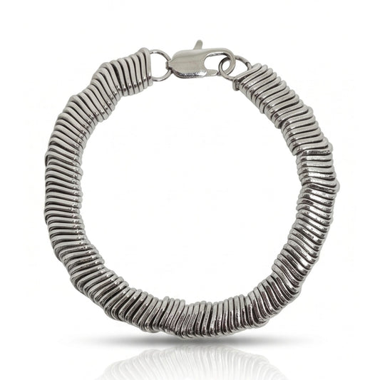 COIL CORE - 8mm Titanium Steel Bracelet with Lobster Clasp for Men & Boy 7 inch - THE MEN THING