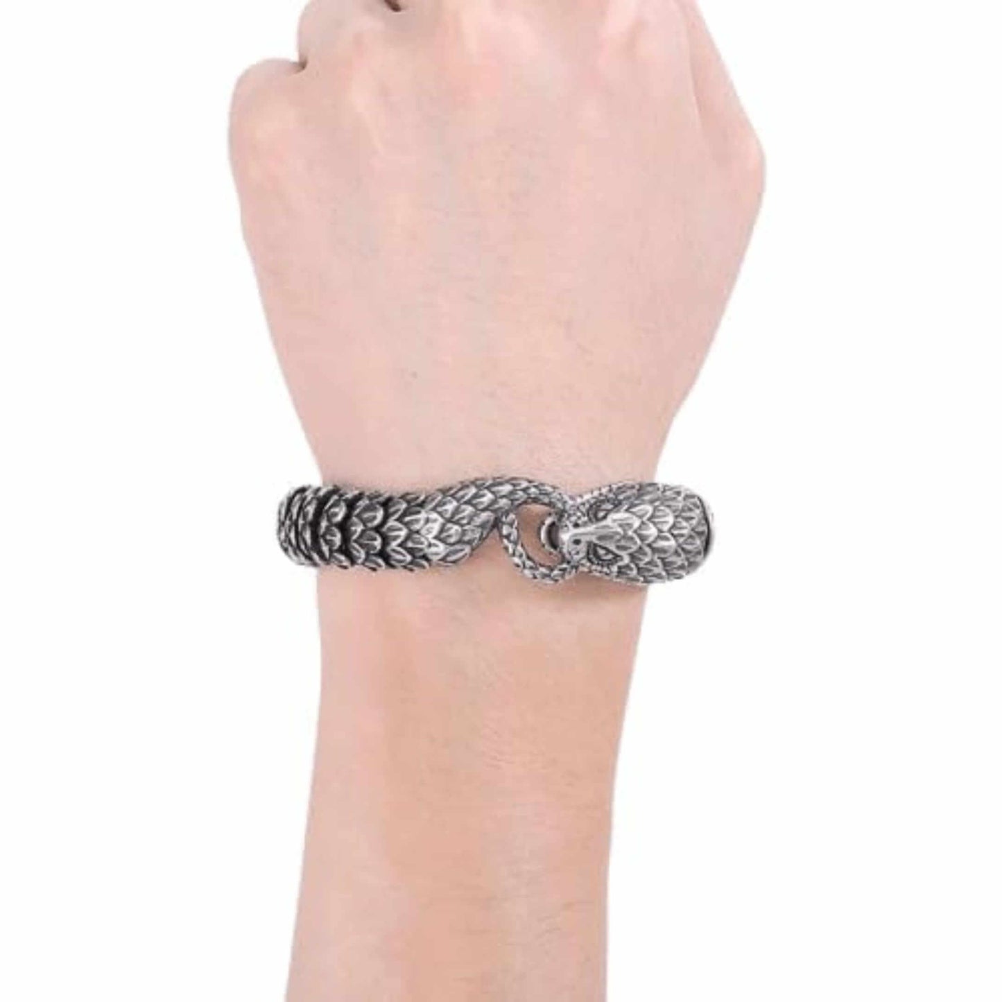 COMBO — Furious Infinity Snake Pendant + Serpent Titanium Steel Bracelet — SS Pendant/ Necklace for Men | THE MEN THING