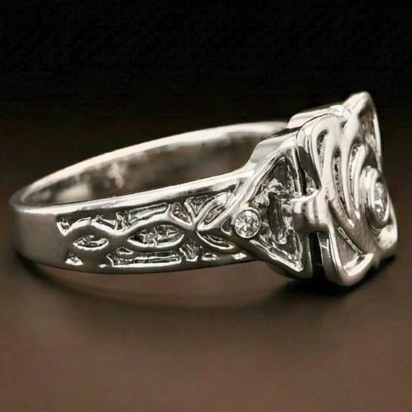 CRIMSON ROSE CREST - Steel - Pure Stainless Steel Men’s Ring for Men & Boys (Size : 18-22-27) — Rings for Men | THE MEN THING