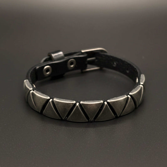 DRAKKAR REIGN - 10mm Black Genuine Leather Adjustable Bracelet for Men & Boys (9.5 inch) — Leather Bracelet for Men | THE MEN THING