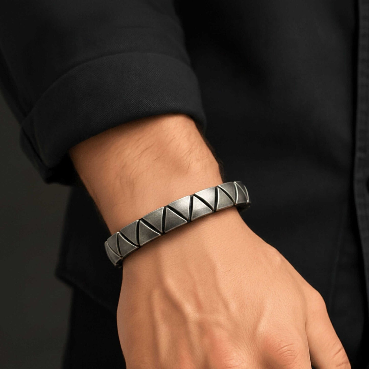 DRAKKAR REIGN - 10mm Black Genuine Leather Adjustable Bracelet for Men & Boys (9.5 inch) — Leather Bracelet for Men | THE MEN THING