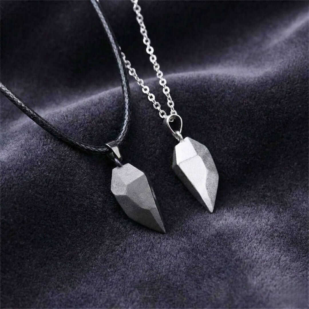 DUAL TONE SPLIT HEART - Pure Titanium Steel Pendant with 24inch Chain for Men & Boys — SS Pendant/ Necklace for Men | THE MEN THING