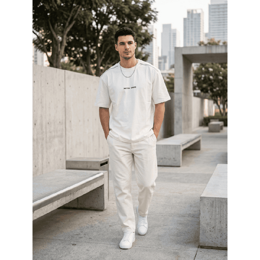 ELVORIX CORE Oversized T-Shirt - White — T-Shirt for Men | THE MEN THING