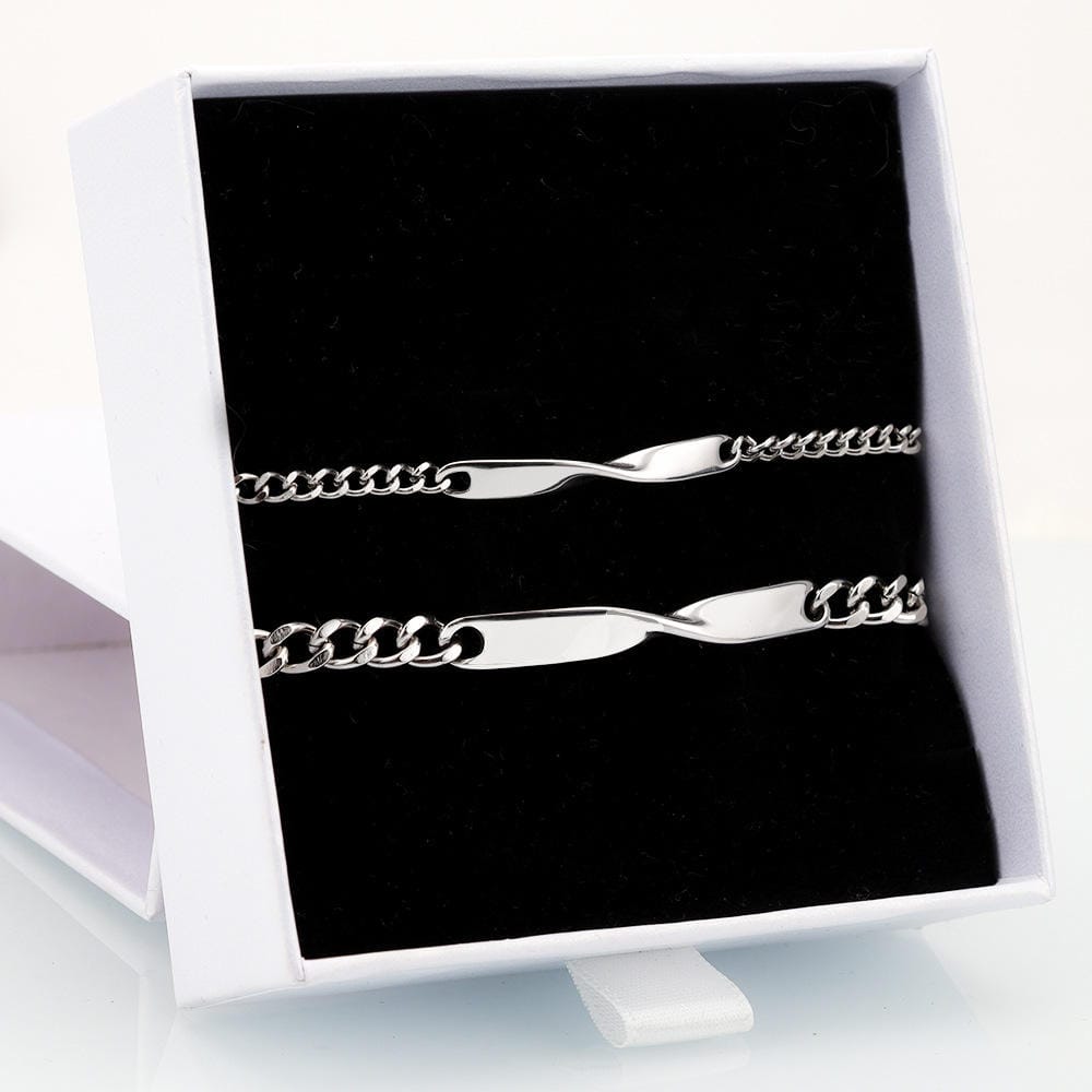 ETERNAL TWISTED BAR LINK - Pure Titanium Steel Adjustable Bracelet for Men & Boys — Steel Bracelets for Men | THE MEN THING