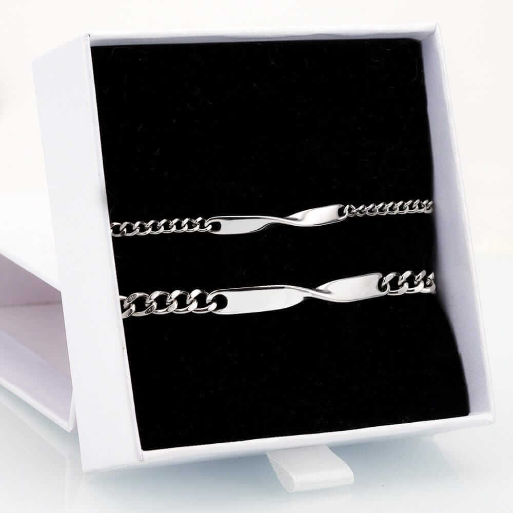 ETERNAL TWISTED BAR LINK - Pure Titanium Steel Adjustable Bracelet for Men & Boys — Steel Bracelets for Men | THE MEN THING