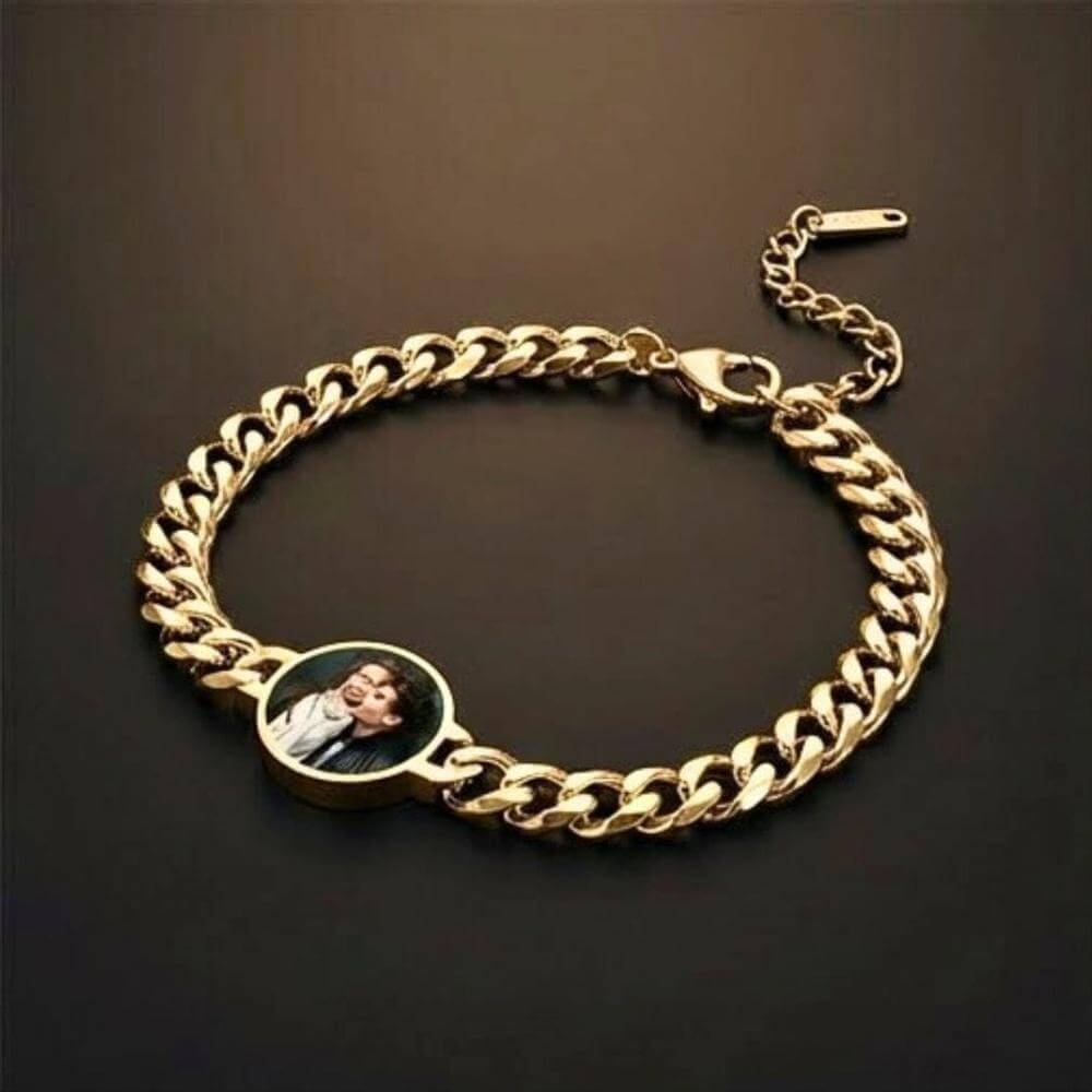 FOREVER GOLDEN MEMORY - Pure Titanium Steel Adjustable Bracelet for Men & Boys — Steel Bracelets for Men | THE MEN THING