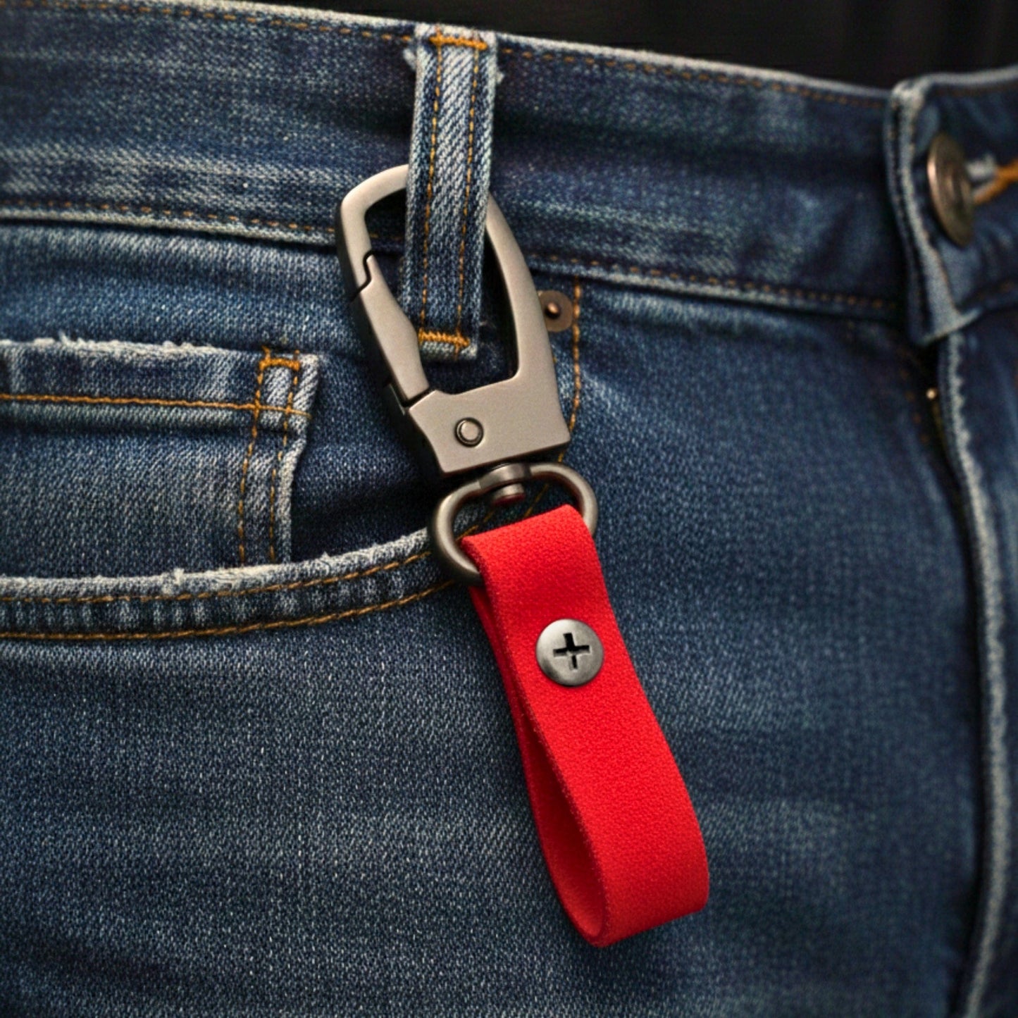 FORGECLIP RED - Stainless Steel Keychain for Men & Boy - THE MEN THING