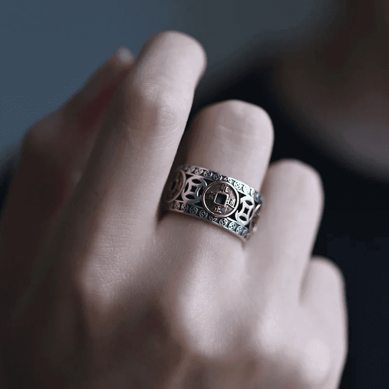 FOUR EMPERORS COINS - Adjustable Alloy Ring for Men & Boys — Rings for Men | THE MEN THING