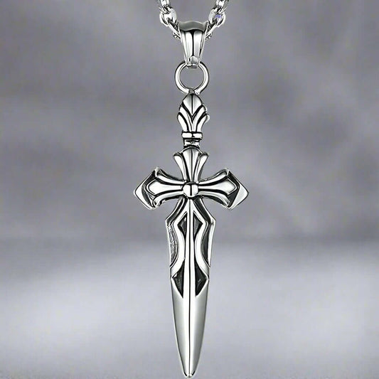 GOT SWORD - Alloy Pendant with Pure Stainless Steel 24inch Round Box Chain, American trending Style for Men & Boys — SS Pendant/ Necklace for Men | THE MEN THING