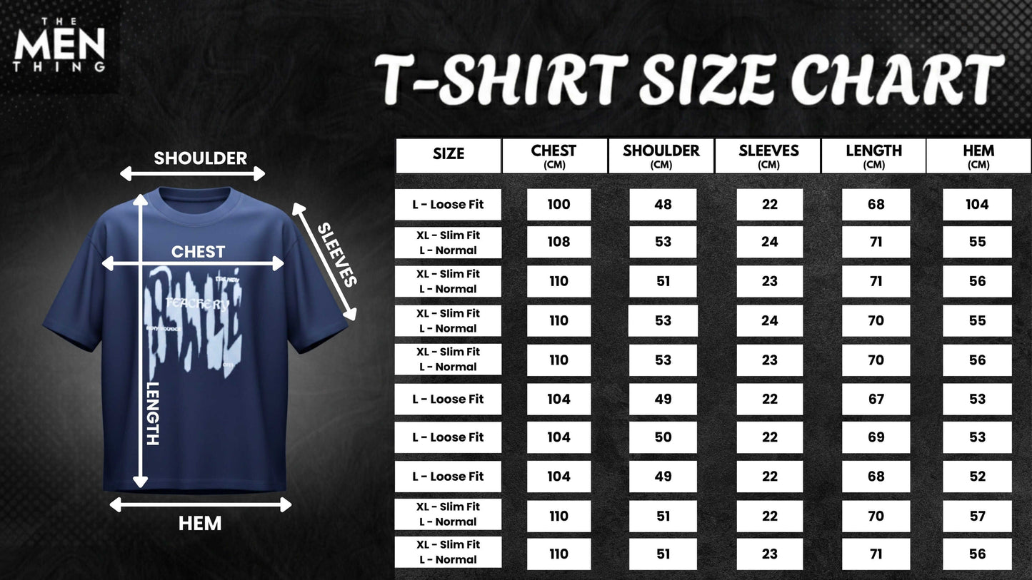 GRUNGE FADE Oversized T-Shirt - Blue — for Men | THE MEN THING