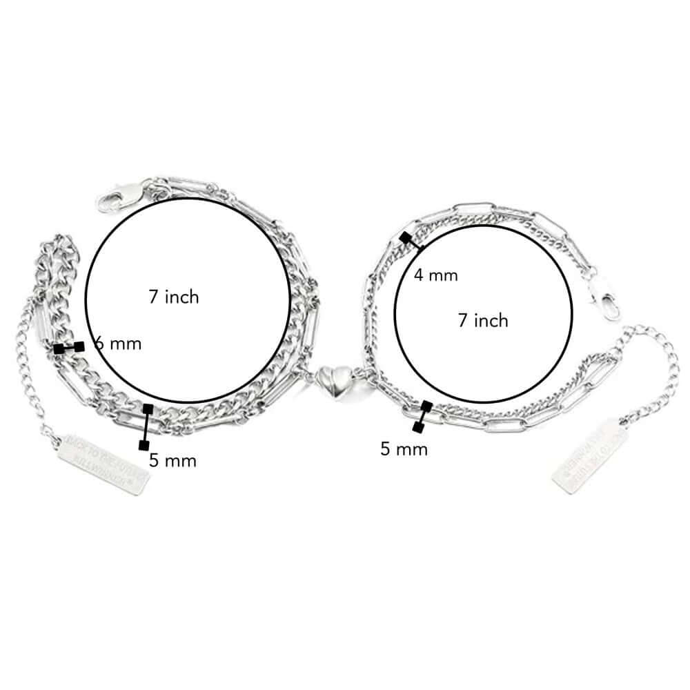HEARTFUSE - Pure Stainless Steel with Lobster Clasp for Men and Couples Bracelet (8inch) — Steel Bracelets for Men | THE MEN THING