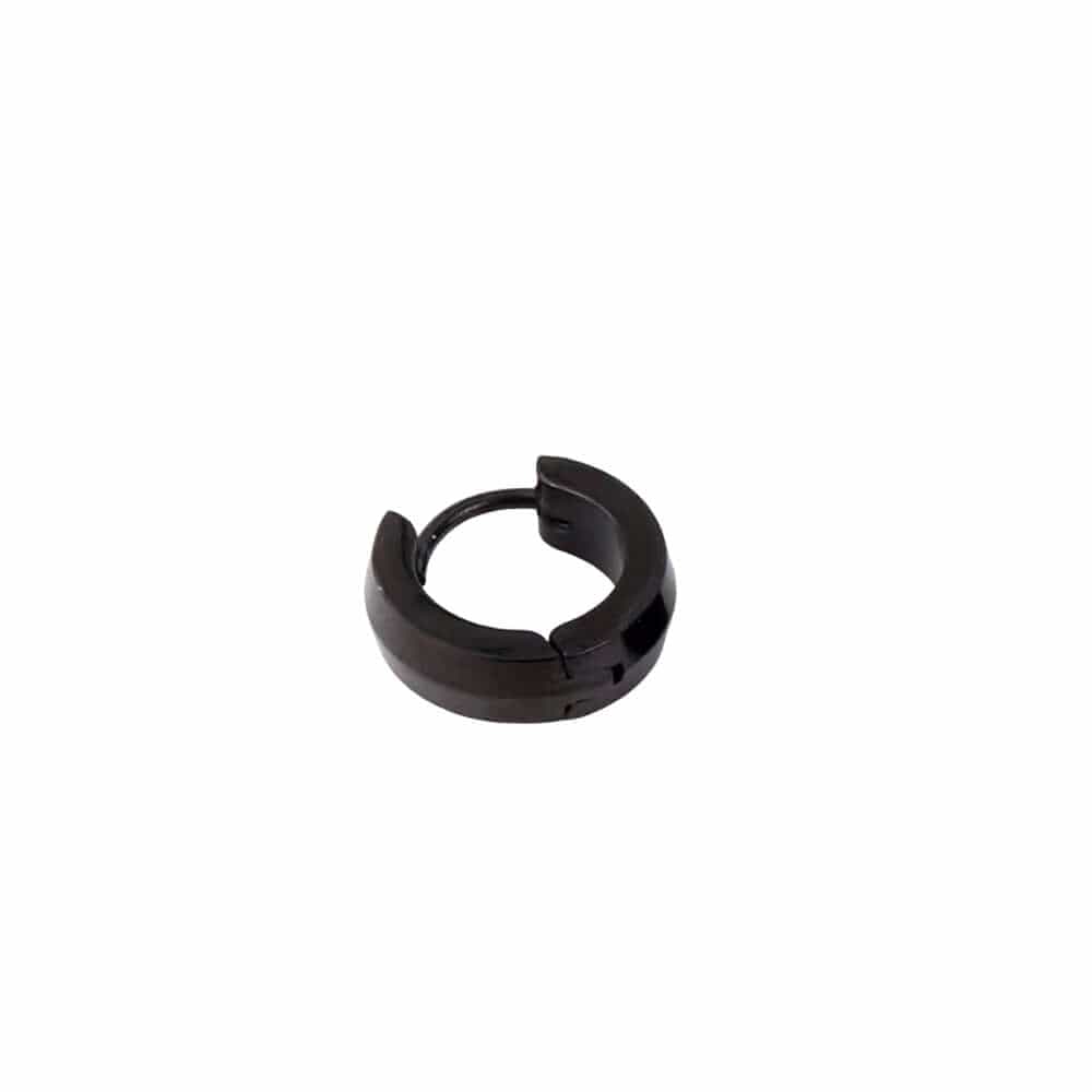 HUGGIE BLACK - Titanium Steel Stud Earrings for Men & Boys (2 Pcs) - THE MEN THING