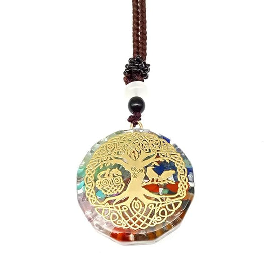 INTRICADIA -- Natural Crystal necklace with 30 inch Adjustable Rope Chain for Men & Boys - THE MEN THING