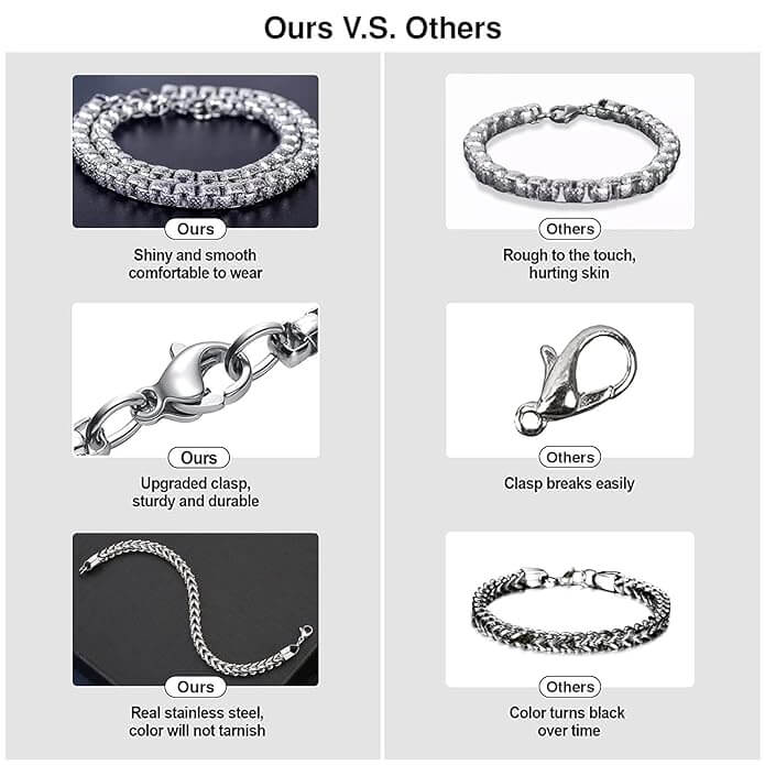 ITALIAN MESH CLAW - Stainless Steel Italian trending Style, double-layer thick 10mm Bracelet, 7 to 8 inch with Lobster Claw Buckle for Men & Boy - THE MEN THING