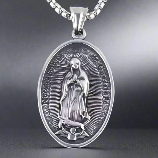 JESUS CARD - Alloy Pendant with Pure Stainless Steel 24inch Round Box Chain, American trending Style for Men & Boy — SS Pendant/ Necklace for Men | THE MEN THING