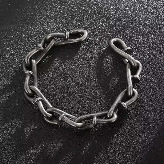 LINKER - 12mm Pure Titanium Steel Bracelet for Men & Boy (9inch) - THE MEN THING