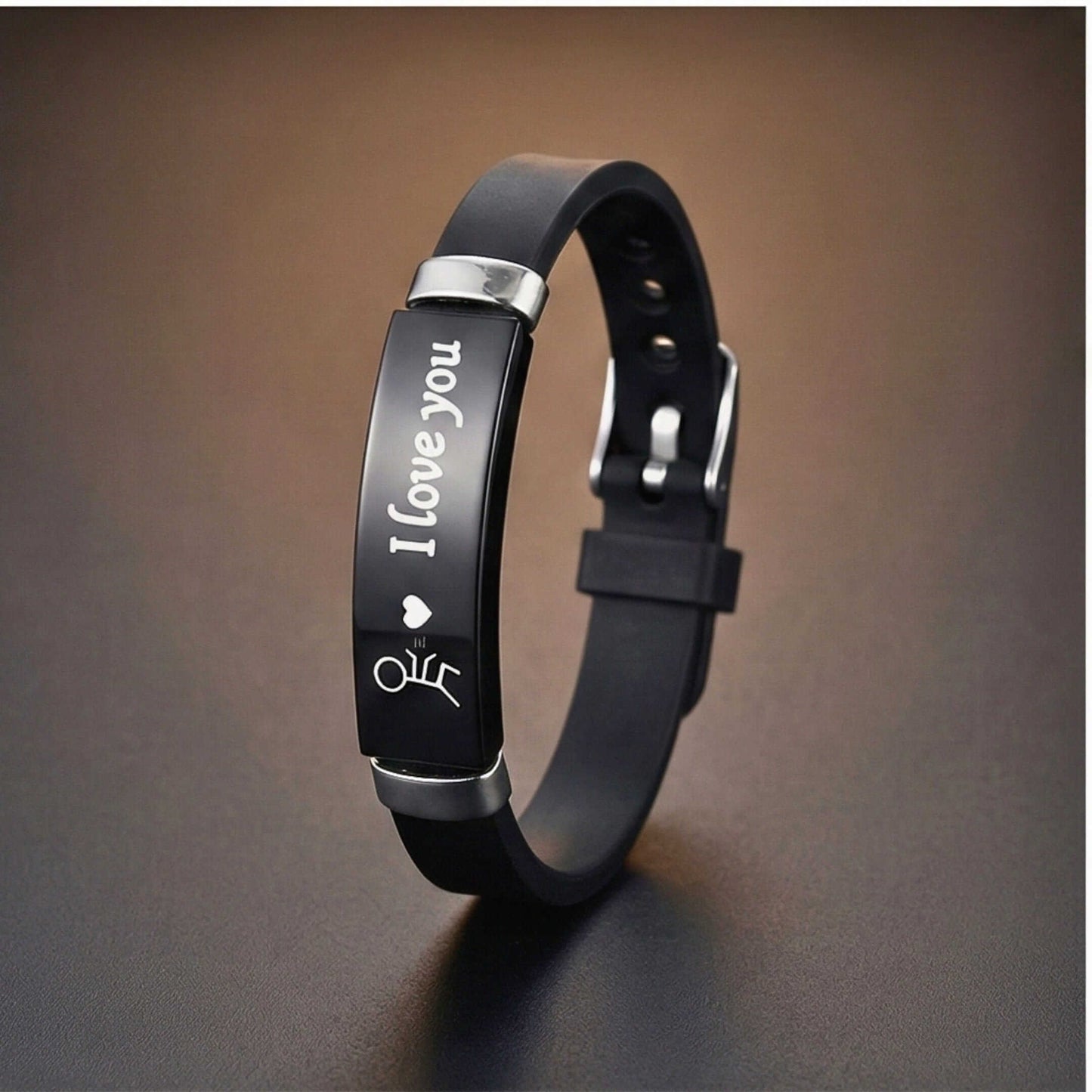 LOVE BAND - BLACK - Genuine Braided Leather Bracelet for Men & Boys (8inch) — Leather Bracelet for Men | THE MEN THING