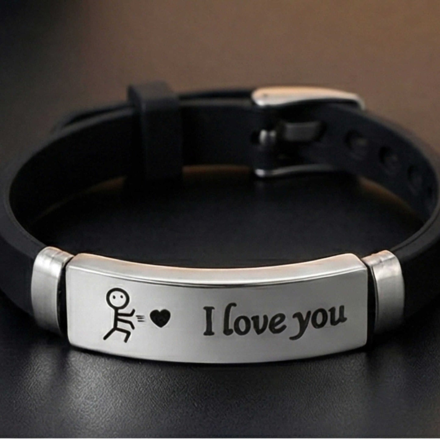 LOVE BAND - STEEL - Genuine Braided Leather Bracelet for Men & Boys (8inch) — Leather Bracelet for Men | THE MEN THING