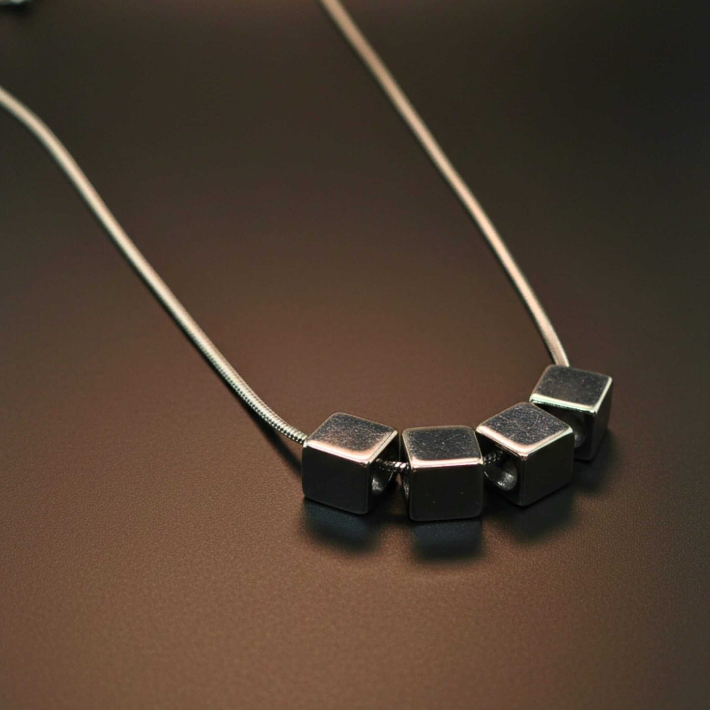 NEO CUBE - 8mm Titanium Steel Pendant with 22inch Chain for Men & Boys — SS Pendant/ Necklace for Men | THE MEN THING