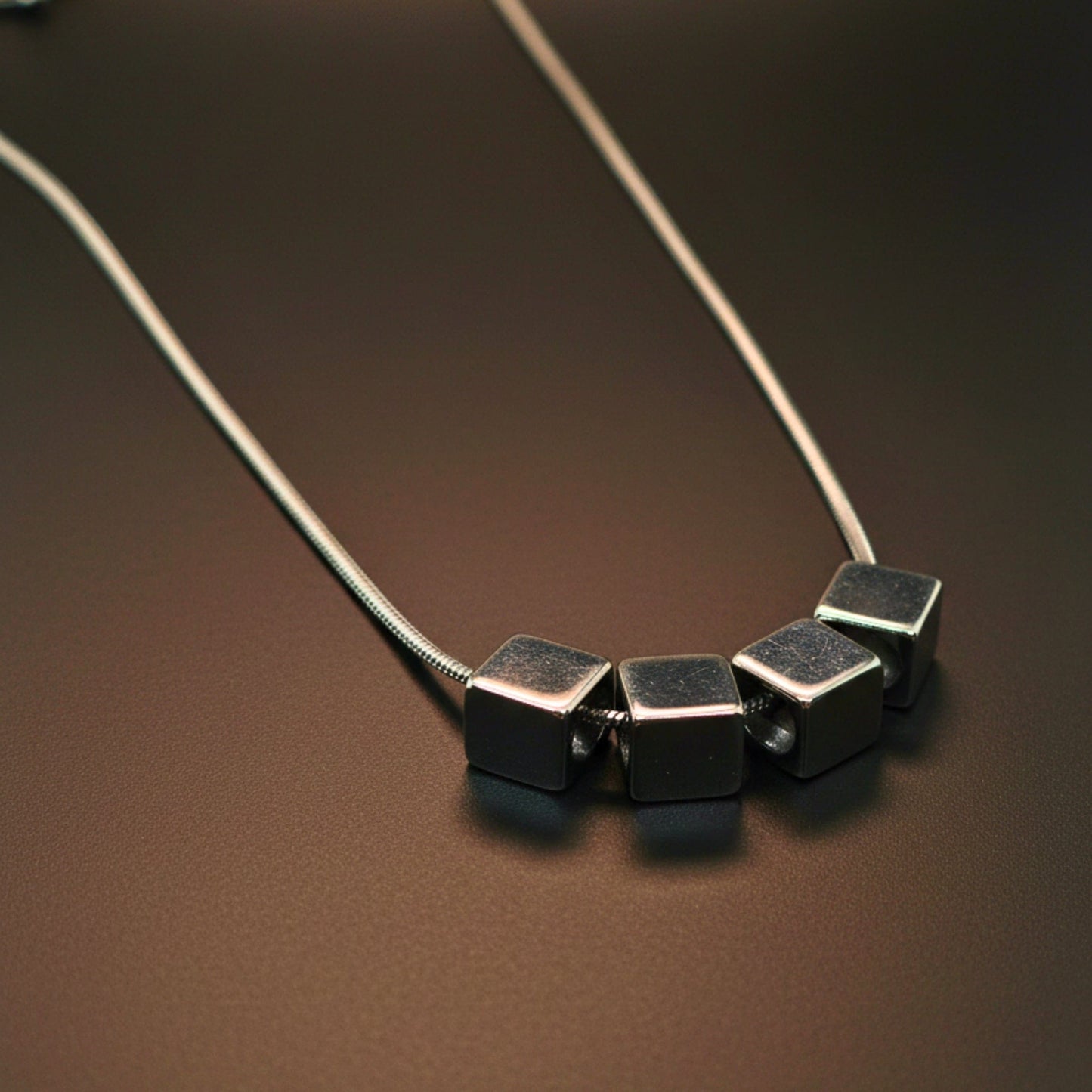 NEO CUBE - 8mm Titanium Steel Pendant with 22inch Chain for Men & Boys - THE MEN THING