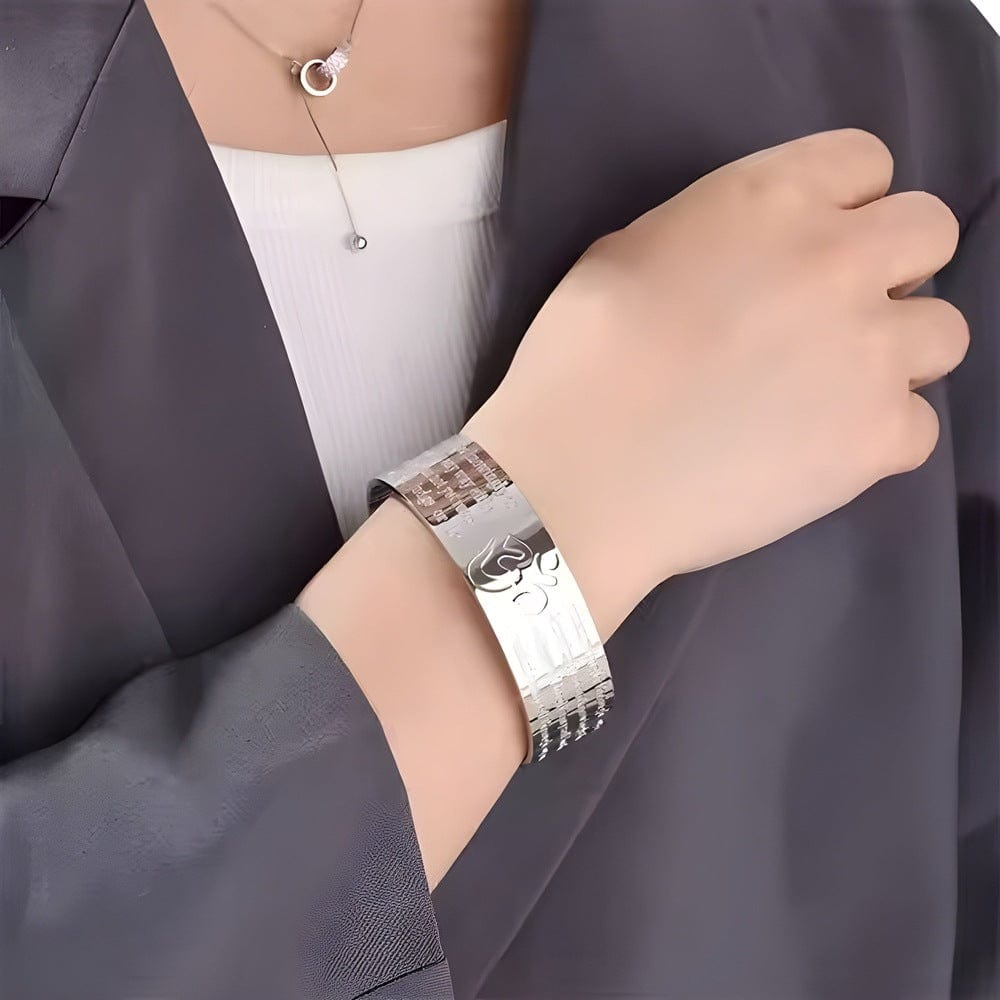OM VERSE - Adjustable Pure Stainless Steel Bracelet, American trending Style for Men & Boy — Steel Bracelets for Men | THE MEN THING