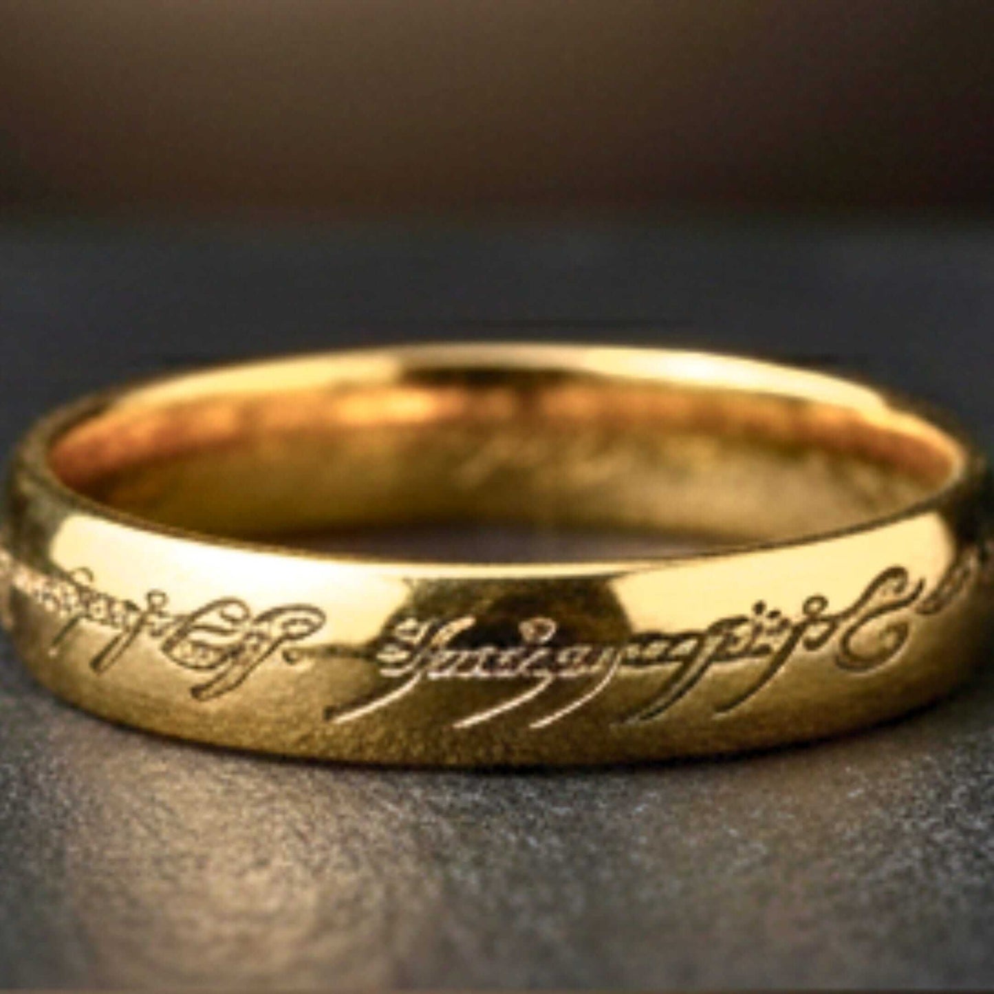 ORION SCRIPT - Golden- Pure Stainless Steel Men’s Ring for Men & Boys (Size : 17-22-26) — Rings for Men | THE MEN THING