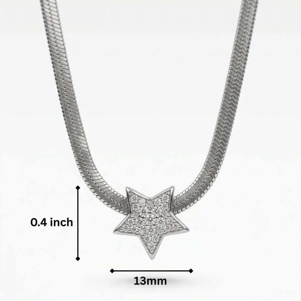 ORION STAR - 13mm Titanium Steel Pendant with 19 to 21inch Adjustable Snake 5mm Chain for Men & Boys — SS Pendant/ Necklace for Men | THE MEN THING