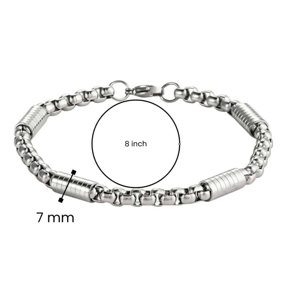 PRIME ROLO - Pure Titanium Steel Bracelet for Men & Boys (8inch) — Steel Bracelets for Men | THE MEN THING
