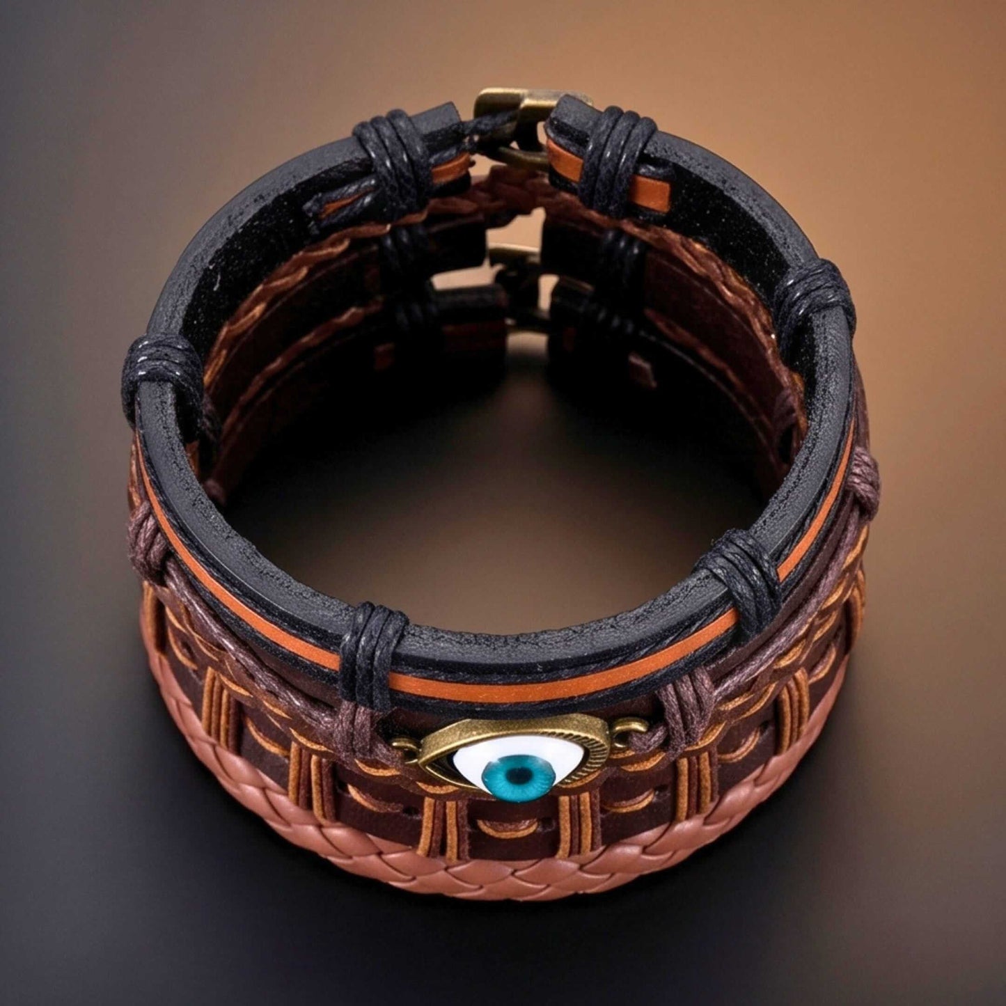 PROTECTOR GAZE - 6 Pcs Genuine Leather Adjustable Bracelet for Men & Boys — Leather Bracelet for Men | THE MEN THING