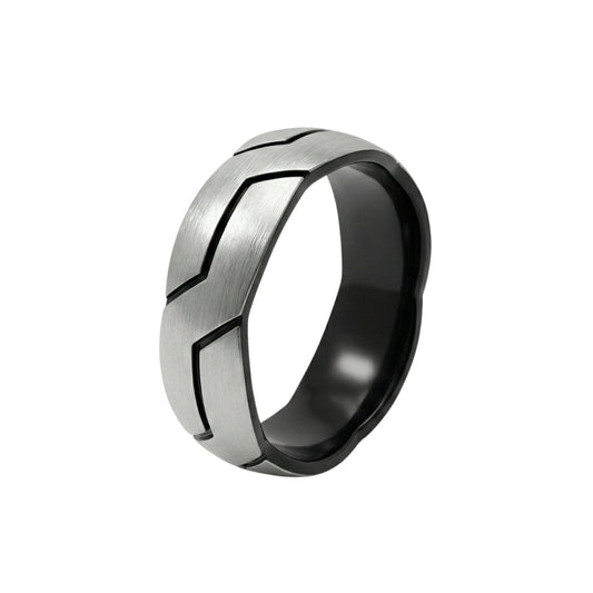 ROGUE ARMOR RING - Pure Stainless Steel Men’s Steel Plated Ring (Size : 17-22-27) - THE MEN THING