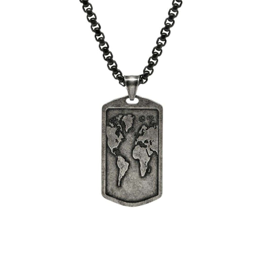 ROMAN REALM - 26mm Titanium Steel Pendant with 24inch Round Box 5mm Chain for Men & Boys - THE MEN THING
