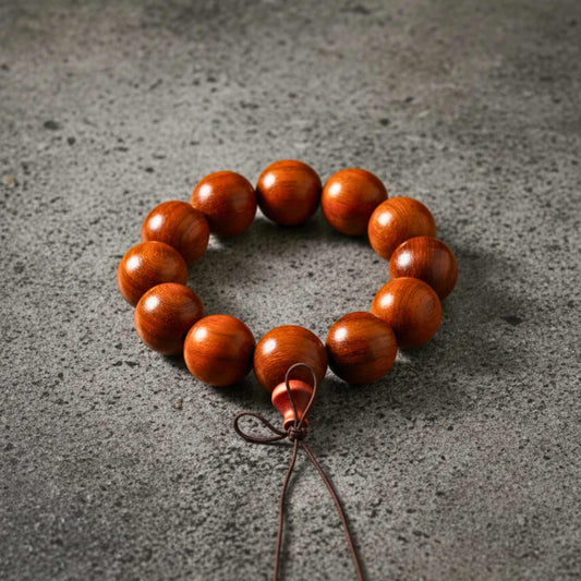 ROVERE - 21mm Wooden Beads Bracelet with Natural Stone - Adjustable Bracelet — Bead Bracelet for Men | THE MEN THING