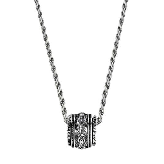 RYXION TITAN - 13mm Titanium Steel Pendant with 21inch Twisted 3mm Chain for Men & Boys - THE MEN THING