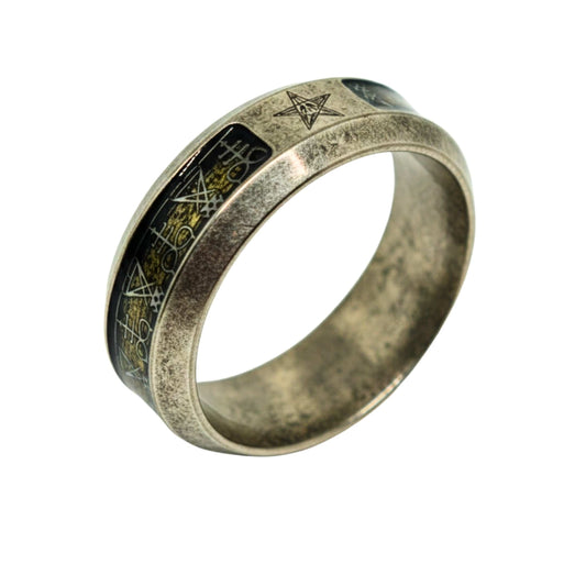SHADOW SIGMA - STEEL - Pure Stainless Steel Men’s Steel - Plated Ring (Size : 26) - THE MEN THING
