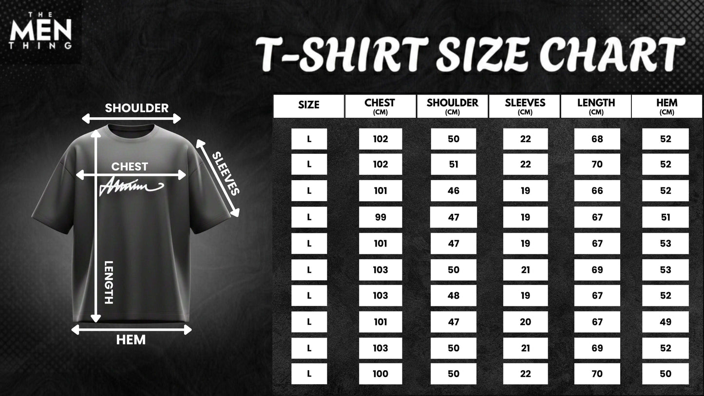 SIGNATURE WAVE Oversized T-Shirt – Black — for Men | THE MEN THING