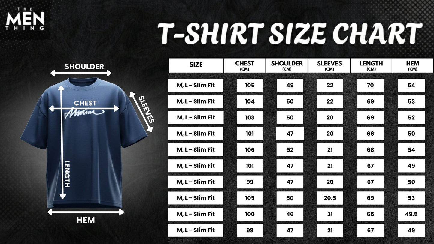 SIGNATURE WAVE Oversized T-Shirt – Navy Blue - THE MEN THING