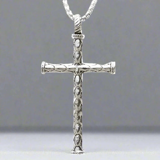 SIMPLE CROSS - Alloy Pendant with Pure Stainless Steel 24inch Round Box Chain, European trending Style for Men & Boys — SS Pendant/ Necklace for Men | THE MEN THING