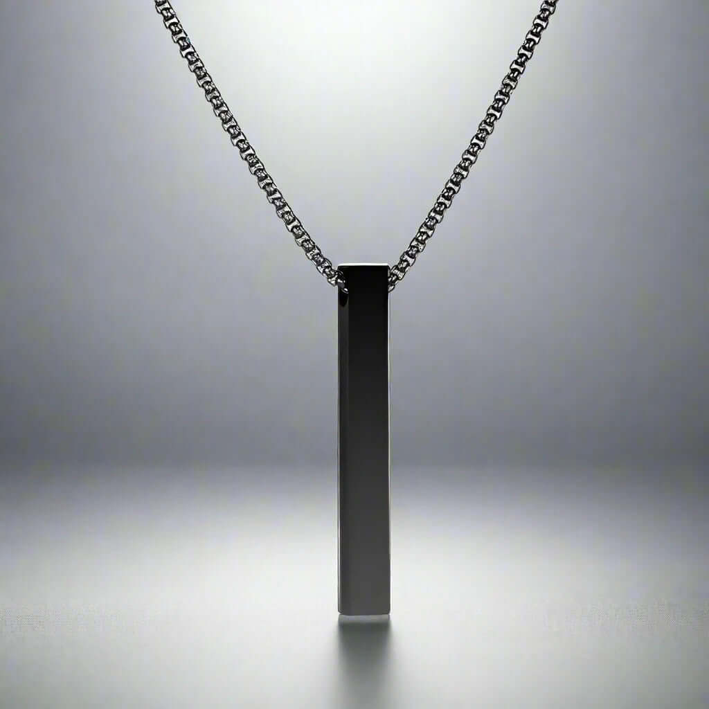 SLEEK BLACK (A) - Alloy Pendant with Stainless Steel 24inch Black Round Box Chain, European trending Style for Men & Boy — SS Pendant/ Necklace for Men | THE MEN THING