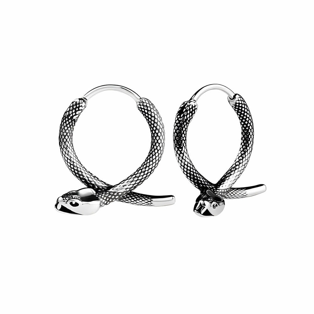 SLYTHER LOOP - 12mm Pure Titanium Steel Hoop Earrings for Men & Boys (2pcs) - THE MEN THING