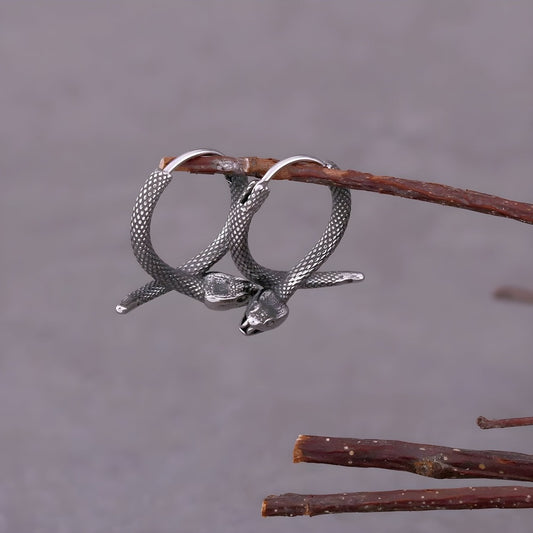 SLYTHER LOOP - 12mm Pure Titanium Steel Hoop Earrings for Men & Boys (2pcs) - THE MEN THING